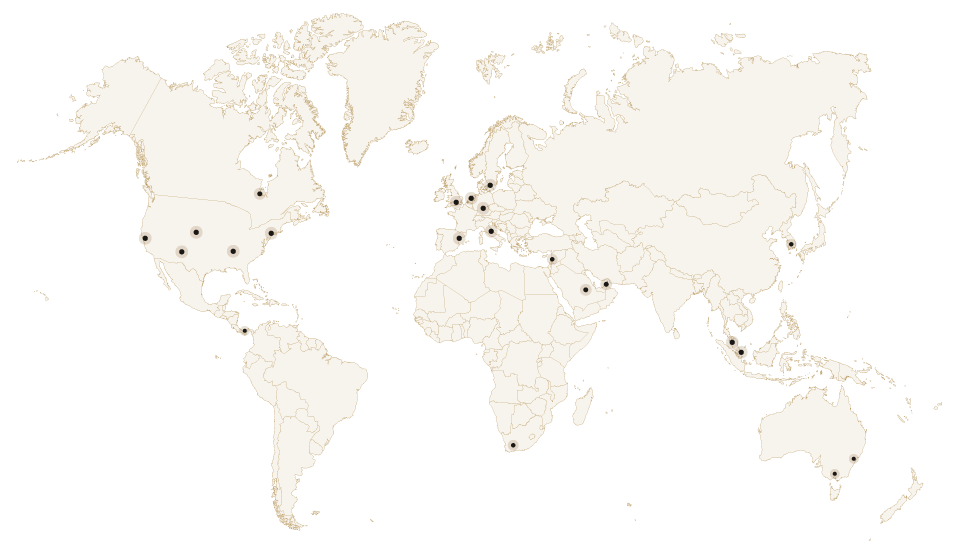 World map showing SAI Exports global presence across 25+ countries